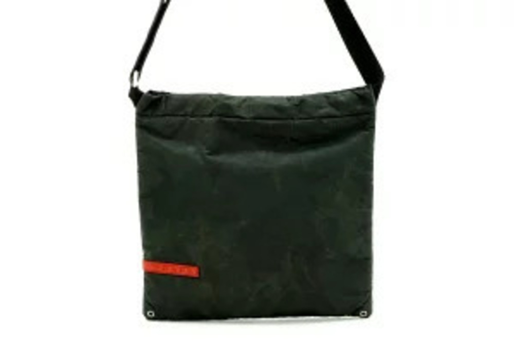 Prada Sacoche Reflector Shoulder Bag Red Black